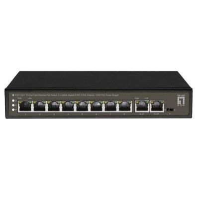2. Przełącznik LevelOne FE PoE+ 10-portowy/IP30 120W 1Gbps