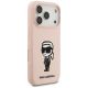 4. Etui Karl Lagerfeld Silicone Karl Sketch & Logo MagSafe na iPhone 17 Pro Max - różowe