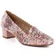 Półbuty damskie ażurowe na obcasie multikolor Potocki  26-12393