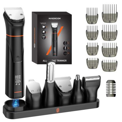 Trymer MAXGROOM JK-666 6w1 do brody, włosów, ciała, nosa i uszu IPX6 - czarny