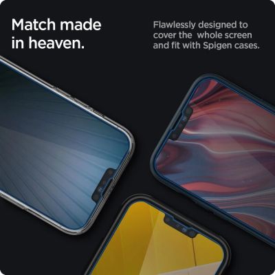 5. Szkło hartowane Spigen Glas.tR Slim Privacy na iPhone 13 / 13 Pro / 14 / 16e / 17e