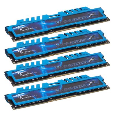 4. Zestaw pamięci G.SKILL RipjawsX F3-1600C9Q-32GXM (DDR3 DIMM; 4 x 8 GB; 1333 MHz; CL9)