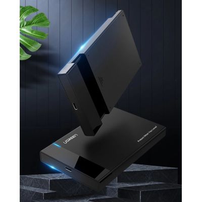 4. Ugreen kieszeń na dysk HDD SSD obudowa dysku SATA 2,5'' USB 3.2 Gen 1 (5 Gbps) micro USB SuperSpeed + kabel 0,5 m czarny (US221 30848)