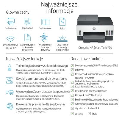 21. Urządzenie wielofunkcyjne HP Smart Tank 790 4WF66A