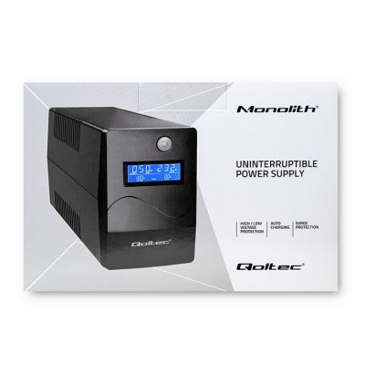18. QOLTEC ZASILACZ AWARYJNY UPS 450VA | 240W | LCD | USB | RJ45