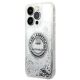 2. Etui Karl Lagerfeld Liquid Glitter RSG na iPhone 14 Pro - srebrne