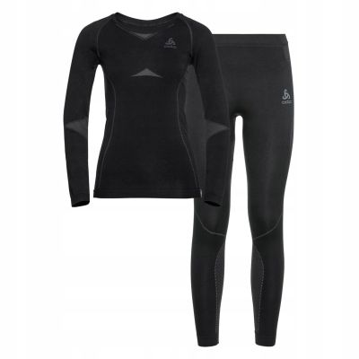 Bielizna termoaktywna - zestaw Odlo Set long ACTIVE WARM SET roz. 164cm Czaarna