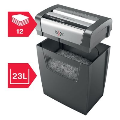 4. Rexel Niszczarka Momentum X312, 12 kartek, 23 l kosz