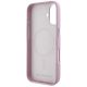 7. Etui Karl Lagerfeld Saffiano Full Wrapped Elongated Metal Logo MagSafe na iPhone 16 - różowe