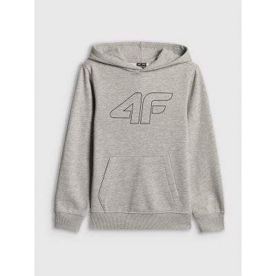 Bluza dresowa regular z kapturem chłopięca 4F 4FJRSS26TSWSM2748-25M
