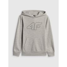 Bluza dresowa regular z kapturem chłopięca 4F 4FJRSS26TSWSM2748-25M