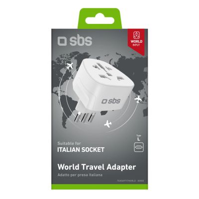 2. Adapter podróżny SBS IT - uniwersalny - biały