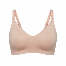 Momcozy YN21 (XL) | Bezszwowy biustonosz do karmienia | Beżowy