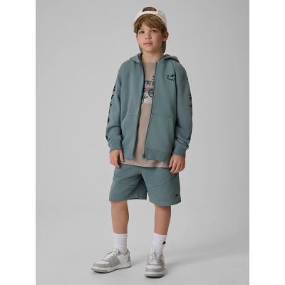 6. Bluza dresowa loose z kapturem chłopięca 4F 4FJRSS26TSWSM3052-46S