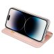 5. Etui do iPhone 15 Pro Max pokrowiec z klapką i portfelem Dux Ducis Skin Pro - różowe