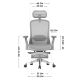 8. Fotel obrotowy Leadpro 8.7 Grey