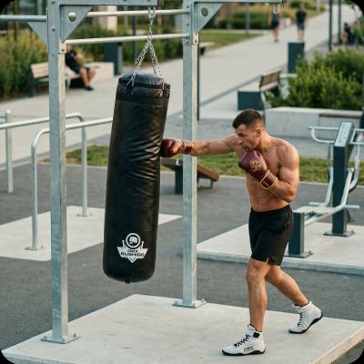 16. Worek bokserski - 140 Black - 140 cm / 40 kg