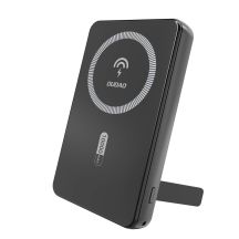 Powerbank magnetyczny Dudao K14S+ 10000mAh 22.5W USB-A + USB-C kompatybilny z MagSafe z podstawką - czarny