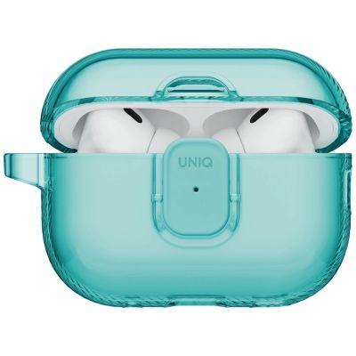 3. Etui UNIQ Glase Pro na AirPods Pro 3 Lock Case - przezroczysto-niebieski
