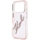 6. Etui Karl Lagerfeld IML Big Signature Resin Metal Frame na iPhone 18 Pro Max / 17 Pro Max - różowe