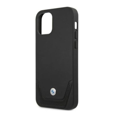 6. Etui BMW Leather Perforate na iPhone 12 Pro Max - czarne