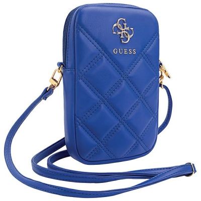 3. Torebka Guess Zip Quilted 4G - niebieska