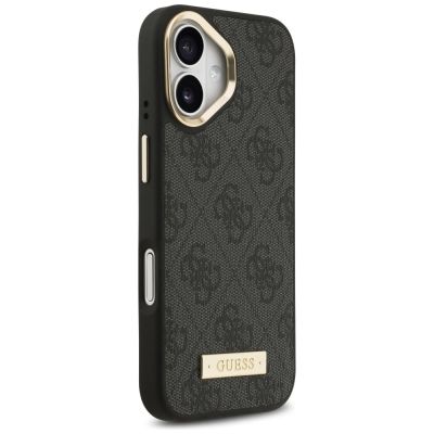 4. Etui Guess 4G Logo Plate MagSafe na iPhone 17 - czarne
