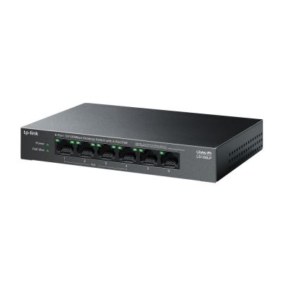 3. TP-Link LiteWave LS106LP łącza sieciowe Nie zarządzany Fast Ethernet (10/100) Obsługa PoE Czarny