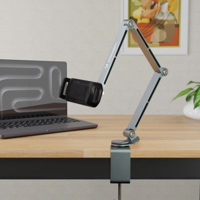 5. Uchwyt magnetyczny Wozinsky WTY0YS1 obrotowy 360° solidny na telefon tablet - szary