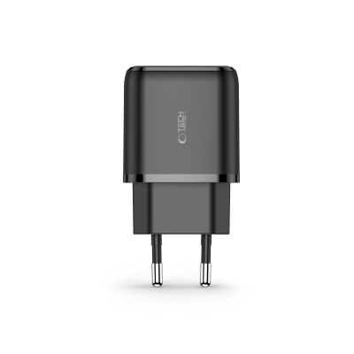 3. Ładowarka Tech-Protect C20W sieciowa USB-C PD 20W / USB-A QC 3.0 - czarna