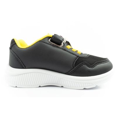 4. Leomil Pokemon buty sportowe dziecięce sneakersy lekkie na rzep czarne żółte