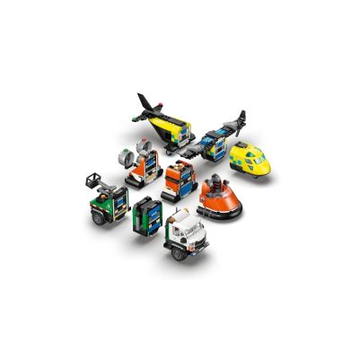 19. LEGO City 60505 Samolot, wóz serwisowy i poduszkowiec