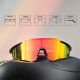 4. Okulary rowerowe Rockbros 10182 polaryzujące - czerwone