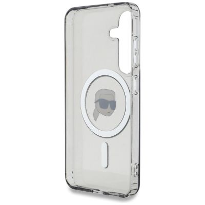 7. Etui Karl Lagerfeld Button Karl Head Printed Logo MagSafe Samsung Galaxy S25 czarny