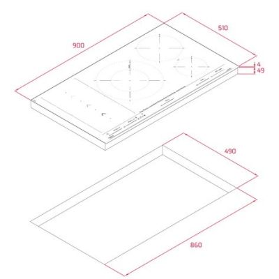 8. Teka IBF 95-G1 MST BM Czarny Wbudowany 90 cm Płyta indukcyjna strefowa 5 stref(y)