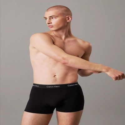 2. Calvin Klein bokserki majtki męskie Relaxed 3-PAK modne bawełniane zielone szare granatowe