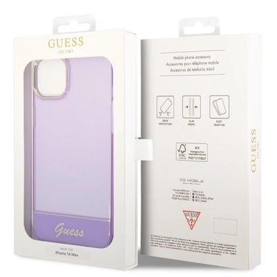 8. Etui Guess Translucent na iPhone 14 6,1" - fioletowe