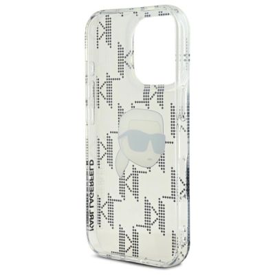 7. Etui Karl Lagerfeld IML Karl Head Electroplated na iPhone 16 Pro - przezroczyste