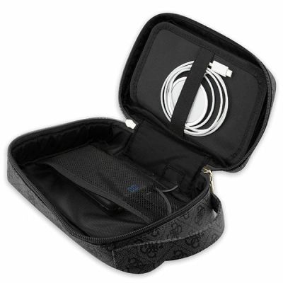 5. Torba organizer Guess 4G Printed Stripes - czarna