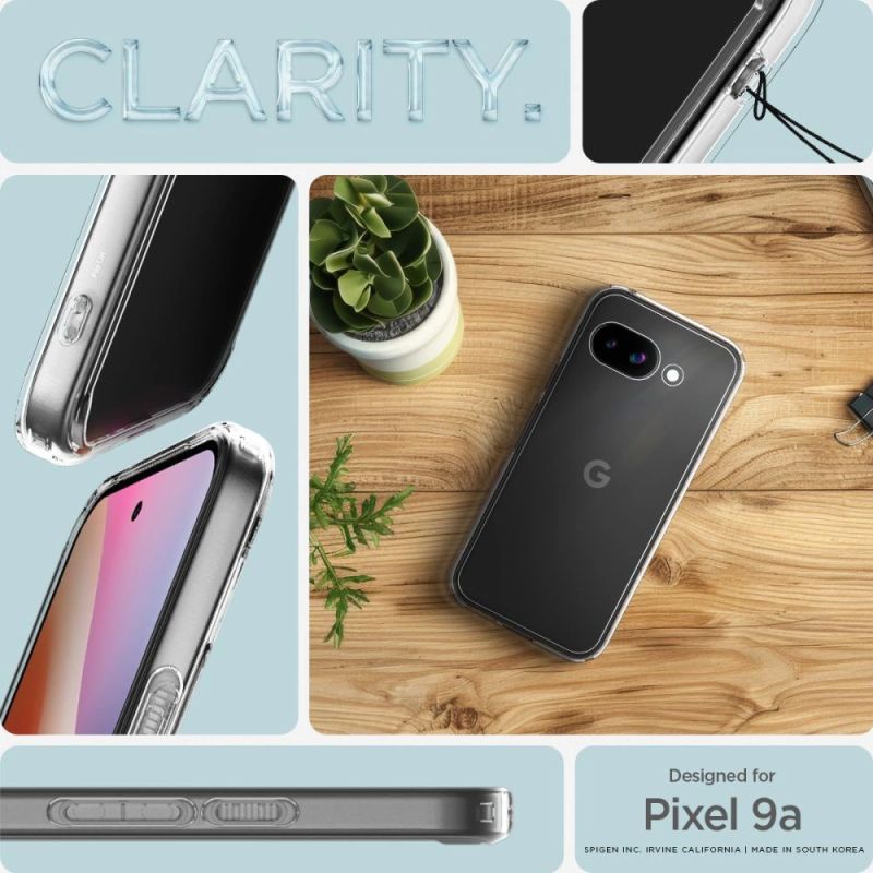 9. Etui Spigen Ultra Hybrid na Google Pixel 9A - przezroczyste