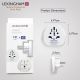 6. LEXINGHAM PRZEJŚCIÓWKA ADAPTER UNIWERSALNA ŚWIAT-> EU SHUCKO 2SZT