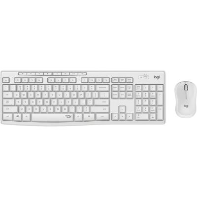 12. Logitech MK295 Silent Wireless Combo klawiatura Dołączona myszka Biuro USB QWERTZ Niemiecki Biały