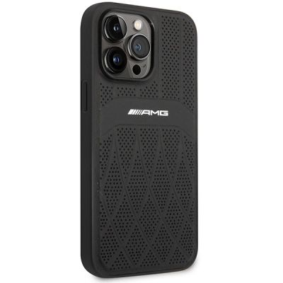 4. Etui AMG Leather Curved Lines MagSafe na iPhone 14 Pro Max - czarne