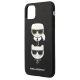 5. Etui Karl Lagerfeld Saffiano Karl&Choupette Head na iPhone 11 Pro Max - czarne