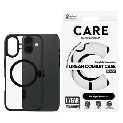 Etui CARE by PanzerGlass Flagship Urban Case z MagSafe na iPhone 16 - przezroczyste