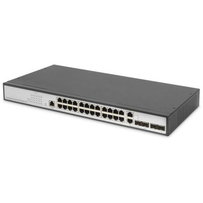 5. Digitus Przełącznik Gigabit Ethernet Layer 2, 24-portowy, 2x RJ45/SFP-Combo + 2 x porty SFP Uplink
