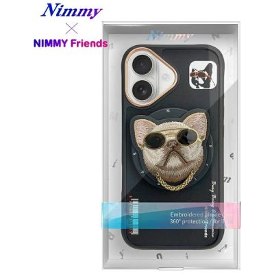 17. Etui Nimmy Glasses Cool nag MagSafe na iPhone 16 - czarne