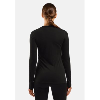 2. Koszulka damska ODLO Merino 160 BL Top Crew Neck l/s roz. S Czarna