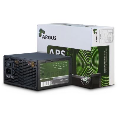 3. Zasilacz Inter-Tech Argus APS - 420 W - 115 - 230 V - 47 - 63 Hz - +12V1,+12V2,+3,3V,+5V,+5Vsb,-12V - Aktywny - 103 W