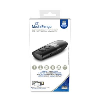 MediaRange MROS222 pilot bezprzewodowy RF Czarny, Srebrny
